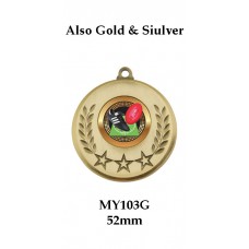 AFL Aussie Rules Medals MY103G - Also Silver & Bronze - 52mm