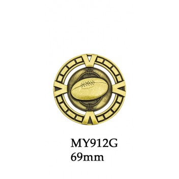 AFL Aussie Rules Medals MY912G - Also Silver & Bronze - 65mm