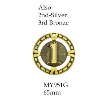 Swimming Medals MY951G,S & B - 65mm