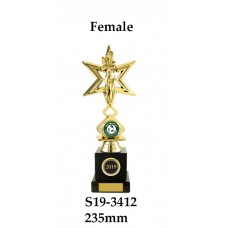 Athletics Trophies Male & Female S19-3412 - 235mm Also 260mm & 295mm
