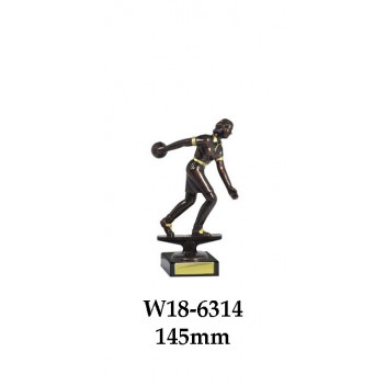 Ten Pin Bowling Trophy Female W18-6314 - 145mm Also 174mm 199mm 224mm 249mm