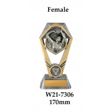 Basketball Trophies Female W21-7306 - 170mm Also 210mm & 230mm