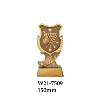 W21-7509 Billiards 8 Ball Trophies 150mm Also 175mm