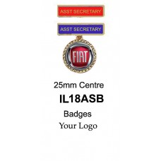 Badges Custom Clear Domed 25mm Logo IL18ASB Assistant Secretary