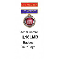 Badges Custom Clear Domed 25mm Logo IL18LMB Life Member