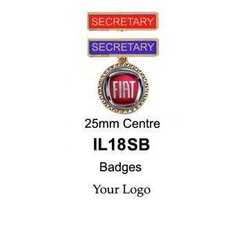 Badges Custom Clear Domed 25mm Logo IL18SB Secretary