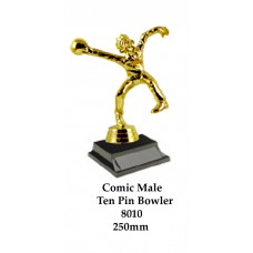 Ten Pin Comic Bowling Trophies Male 8010 - 150mm