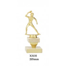 Table Tennis Trophies Female X3135 - 205mm