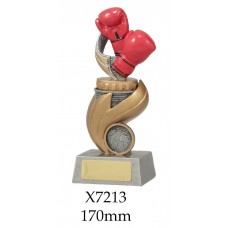 Boxing Trophies Glass X7213 - 170mm Also 195mm & 220mm