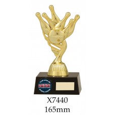 Ten Pin Bowling Trophies Crystal X7440 - 240mm Also 265mm & 290mm