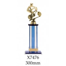 BMX Trophies Glass Tower X7476 - 300mm Also 275mm & 340mm
