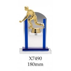 Lawn Bowls Trophies Glass X7490 - 180mm Also 210mm & 235mm