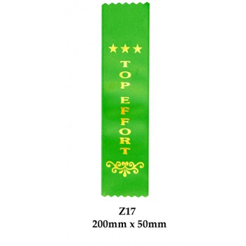 Sports Award Ribbons Top Effort - Z25 - (Pk 25) 200mm x 50mm